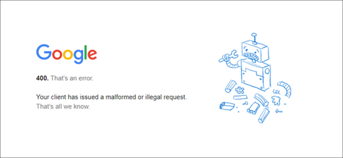 The 400 bad request error