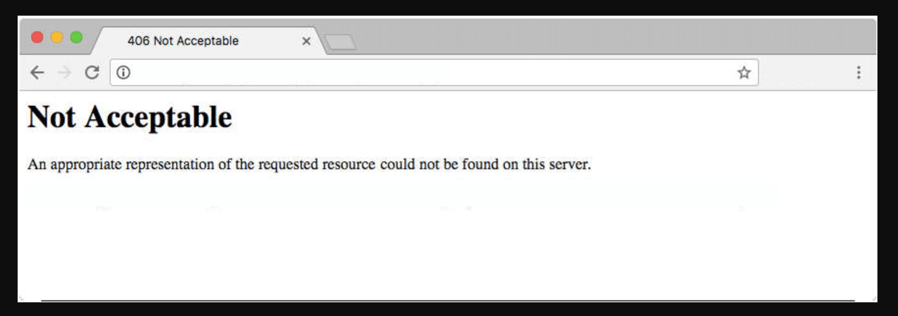406 error