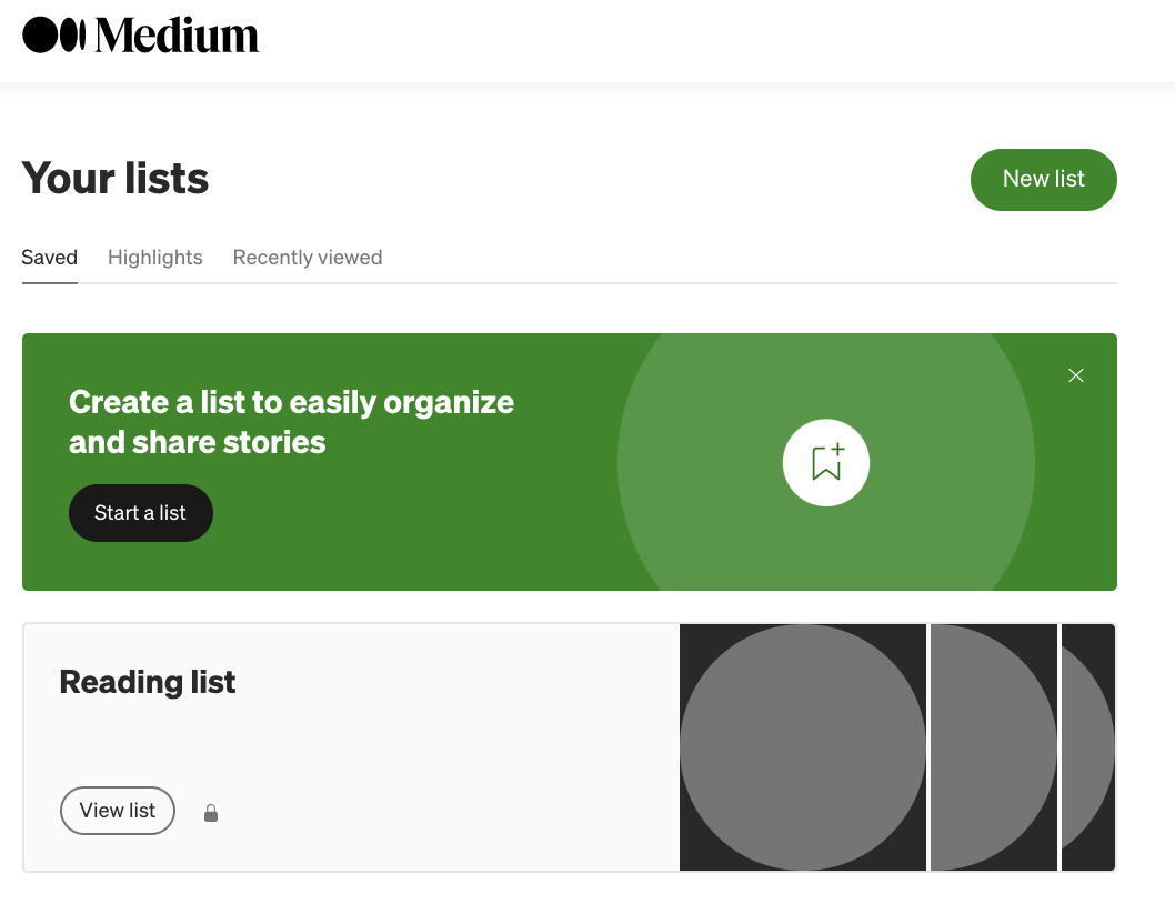 medium homepage