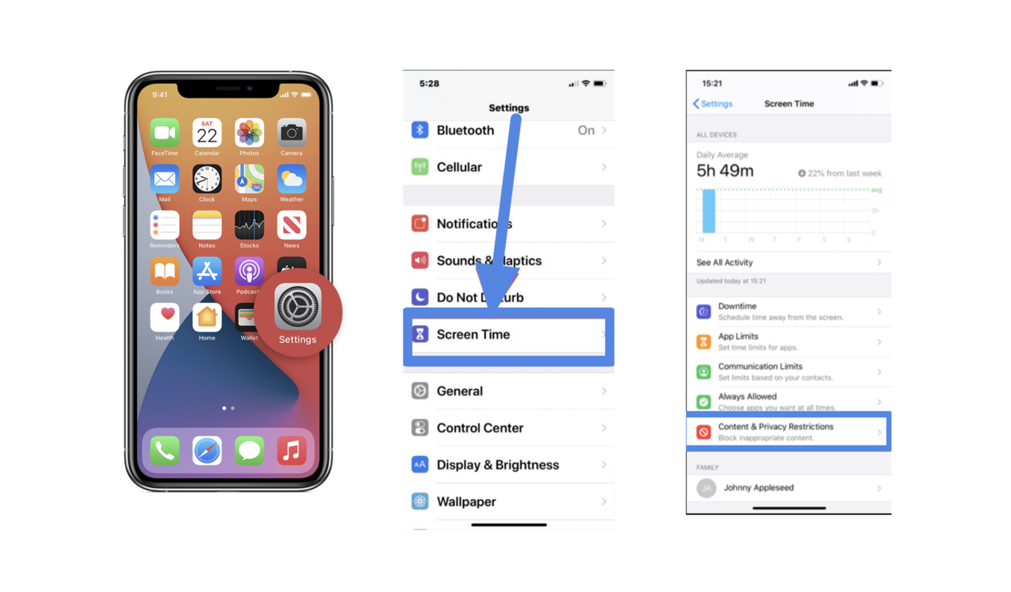 Click Content and Privacy Restrictions
