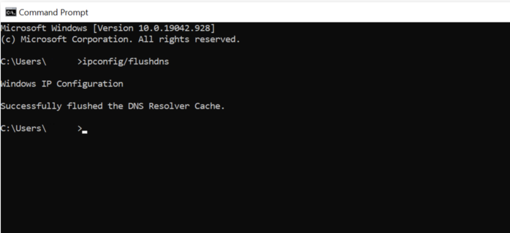 Flush the DNS
