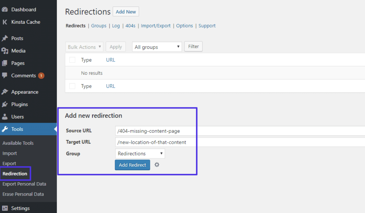 arget URL box: 1