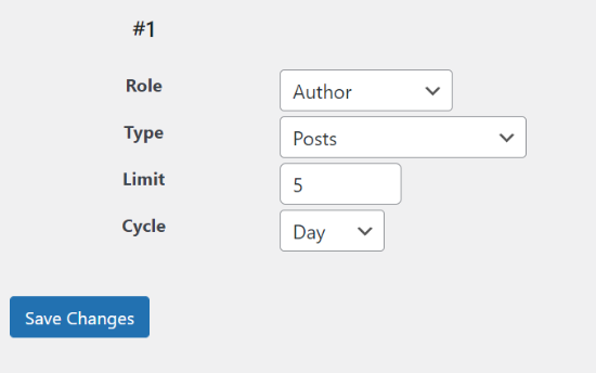 change post limit settings