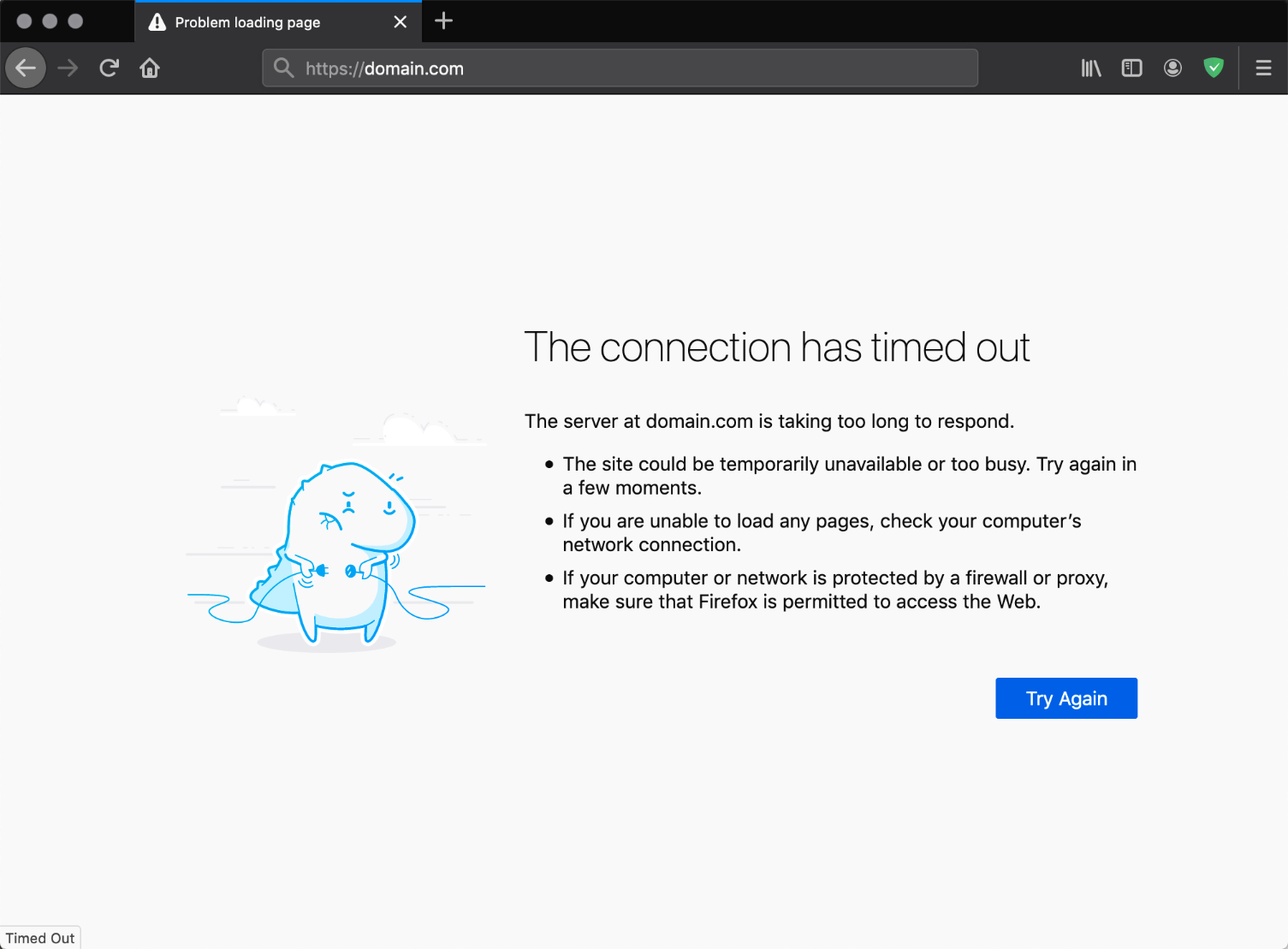 ERR_CONNECTION _TIMED_OUT error