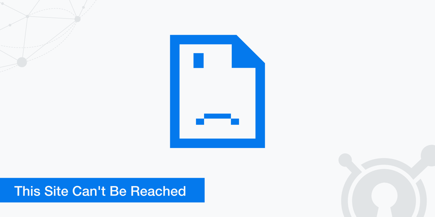 This Site Can't Be Reached