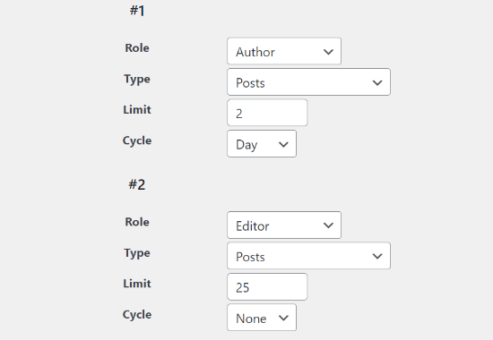 two rules for post limiting