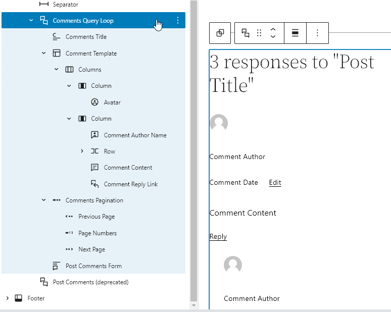 New Block Comments Query Loop