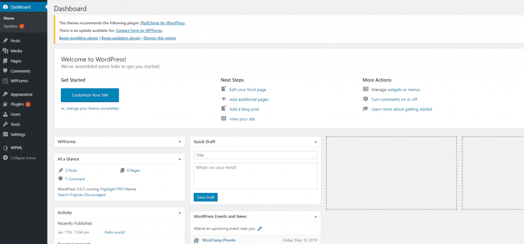 Delete a WordPress theme through the admin panel